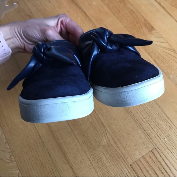 Spenco barbados shoes suede bow mules navy blue womens size 6.5 slides slip on - Picture 5 of 11